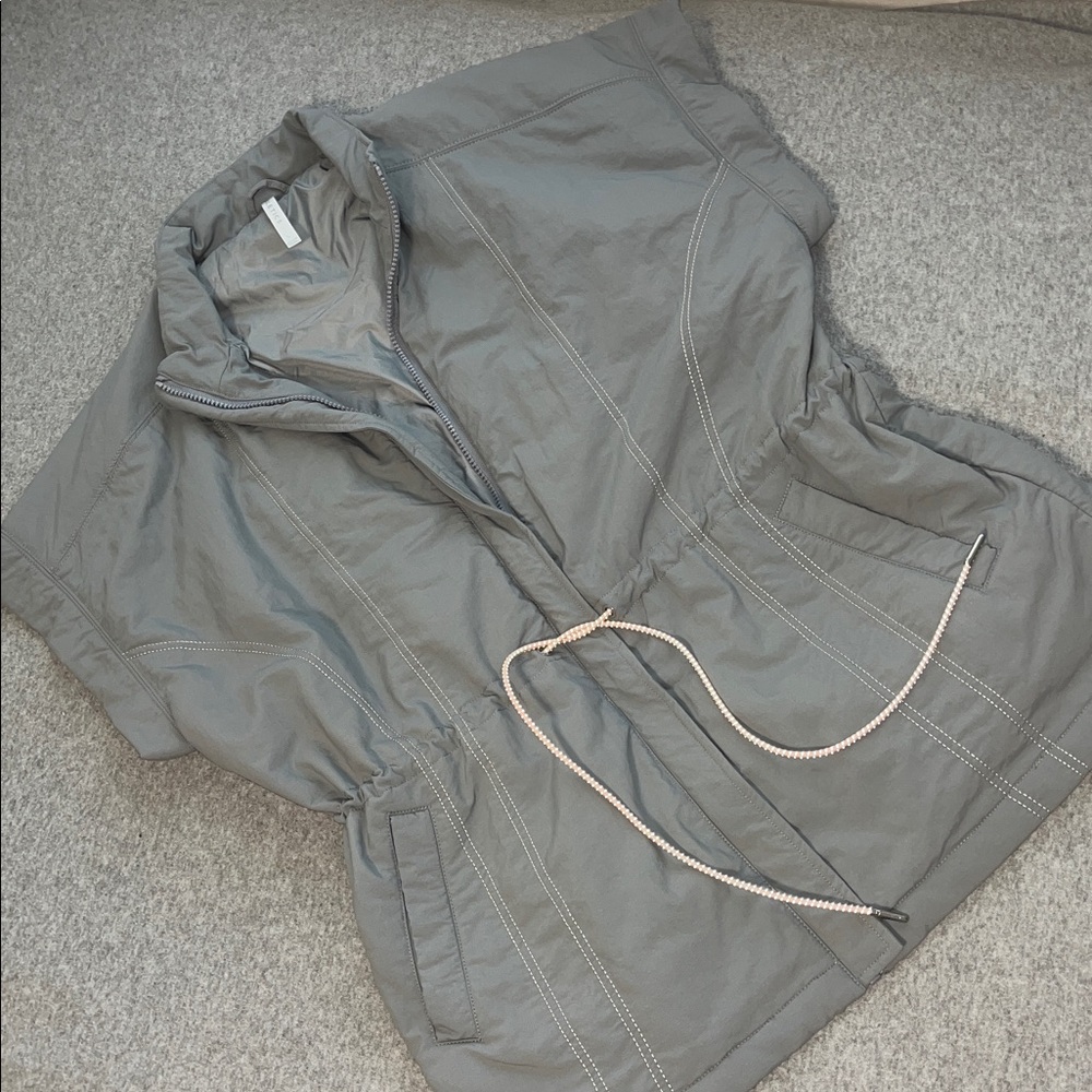 Fabletics Zip Drawstring Vest Womens Large Athlet… - image 12